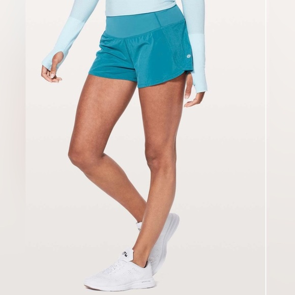 Lululemon Run Times Short II *4" in Teal Blue - Picture 4 of 8